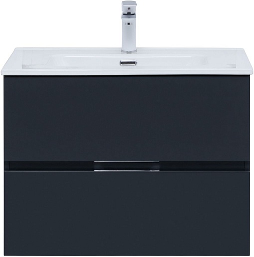 Aquanet Мебель для ванной Алвита New 70 2 ящика подвесная антрацит матовая – картинка-5