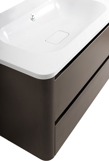 Cezares Тумба с раковиной без отверстия под смеситель Relax 80 подвесная оружейная сталь – фотография-8