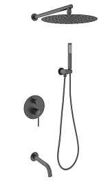 Oliveeka Душевой комплект Y OL-88939017-BGM матовый оружейный металл – фотография-1