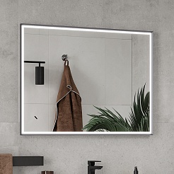 Equil Зеркало Smile 100 серый муар – фотография-8