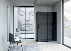 Vincea Душевой уголок Slim Soft 120x90 VSR-1SS9012CGB профиль черный стекло тонированное – фотография-3