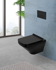 BelBagno Унитаз подвесной Sela BB3201CHR-MB без сиденья – фотография-4