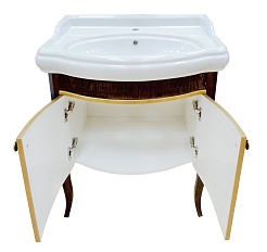 Misty Тумба с раковиной Агата 100 орех – фотография-2