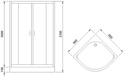 Royal Bath Душевая кабина FATO RB 90HK-M-CH 90x90 стекло рифленое профиль хром – фотография-10