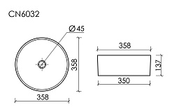 Ceramicanova Мебельная раковина Element 35 CN6032MB чёрный матовый – фотография-3
