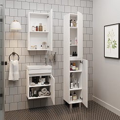 Onika Тумба с раковиной Милтон 45 R подвесная белая – фотография-7