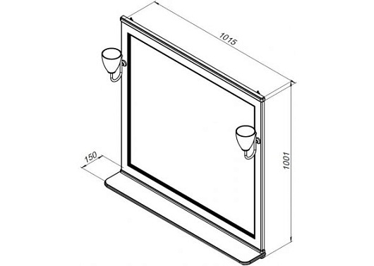 Aquanet Зеркало Aquanet Валенса NEW 105 белый – фотография-4