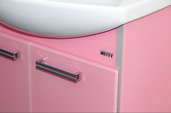 Misty Тумба с раковиной Джулия 75 подвесная розовая – фотография-5