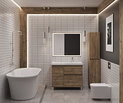 Aquanet Тумба с раковиной Nova Lite 2.0 90 R дуб рустикальный – фотография-15