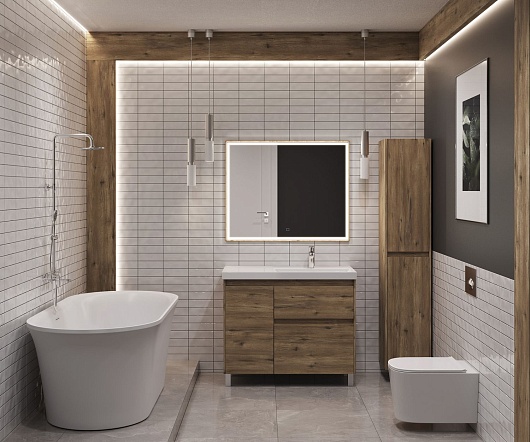 Aquanet Тумба с раковиной Nova Lite 2.0 90 R дуб рустикальный – картинка-15