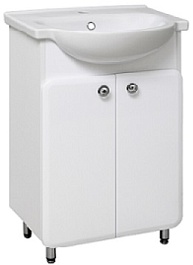 Runo Тумба для умывальника Капри 55 белая – фотография-1