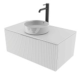 Зов Тумба с раковиной Кито Флавио 80 подвесная со столешницей белая