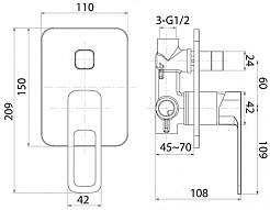 Iddis Смеситель для душа Slide SLIBL00i67 встраиваемый – фотография-4