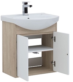 Aquanet Тумба с раковиной "Грейс 60" дверцы, дуб сонома – фотография-6