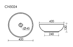 Ceramicanova Мебельная раковина Element 42 CN5024 белая – фотография-5