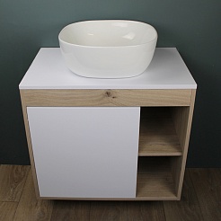 Teymi Тумба с раковиной Nura 80 Helmi Solli 41 подвесная дуб/белый – фотография-2