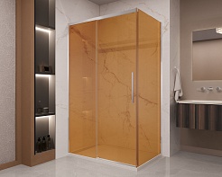 Vincea Душевой уголок Stella 120x90 VSR-1ST9012GS профиль хром стекло янтарь – фотография-3