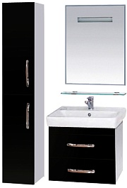 Misty Пенал для ванной Эмилия черный L – фотография-2