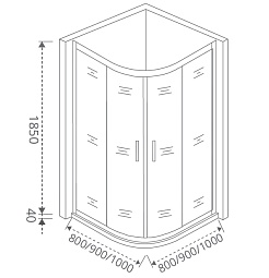 Good Door Душевой уголок LATTE R-80-C-WE – фотография-2