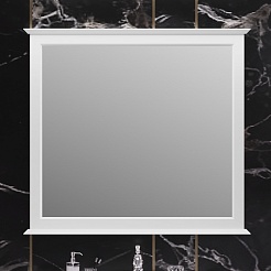 Opadiris Зеркало для ванной Кантара 105 белое матовое – фотография-2
