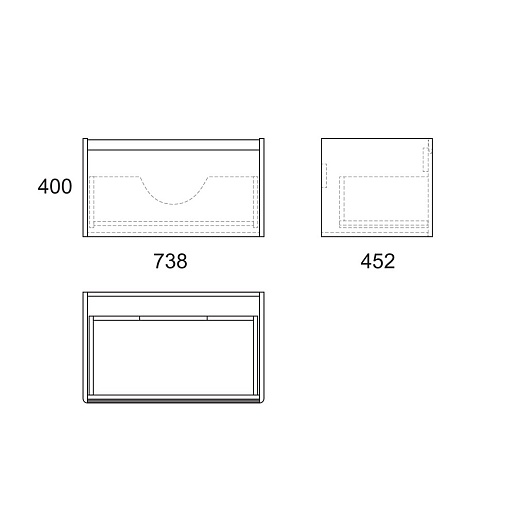 Owl 1975 Мебель для ванной Malaren 80, 1 ящик – картинка-5