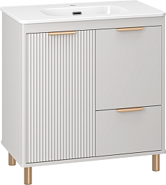 Brevita Тумба под раковину Risacca Crema 80 серая – фотография-2