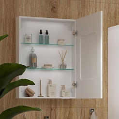 Equil Зеркальный шкаф Corner 60 R белый – фотография-8