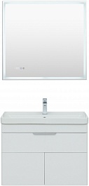 Aquanet Мебель для ванной Ирис New 80 подвесная белая глянцевая – фотография-1
