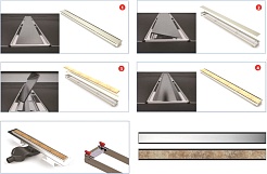 BERGES Wasserhaus Душевой лоток B1 Keramik 900 090020 хром матовый – фотография-6