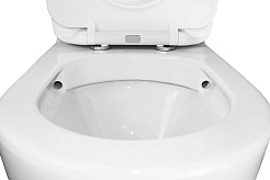Azario Унитаз-компакт Renda AZ-8693 безободковый с бачком с сиденьем микролифт белый – фотография-12