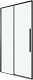 Grossman Душевая дверь в нишу Galaxy 120x195 профиль черный матовый стекло прозрачное – фотография-13