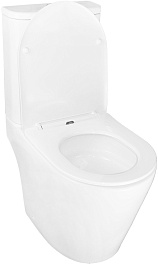Azario Унитаз-компакт Berton AZ-6093 безободковый с бачком с сиденьем микролифт белый – фотография-5