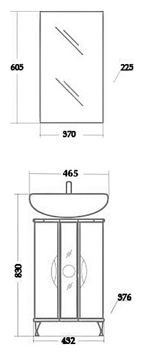 Onika Тумба с раковиной Флорена 40.10 белая – фотография-4