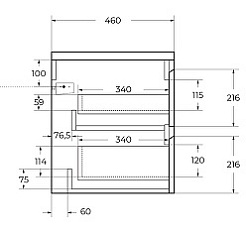 BelBagno Тумба под раковину Kraft 120 R подвесная Cemento Grigio – фотография-12