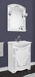 Водолей Зеркало "Кармен 65" белое/серебро – фотография-3
