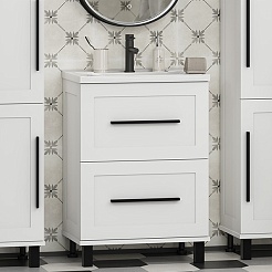 Misty Тумба c раковиной Модерн 60 белая – фотография-2