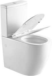 Azario Унитаз-компакт Lumo AZ-1253ST безободковый с бачком с сиденьем микролифт белый – фотография-6