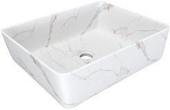 Teymi Раковина накладная Helmi 50 T50281 белый мрамор – фотография-1
