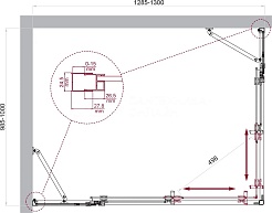 BelBagno Душевой уголок Luce 130/100 LUCE-AH-22-130/100-C-Cr профиль хром стекло прозрачное – фотография-5