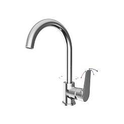 Tokito Смеситель для кухни TOYAMA хром TOK-TOY-1013 – фотография-4