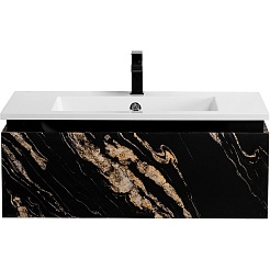 Cezares Тумба с раковиной Slider 80 подвесная чёрный фьюжн – фотография-2