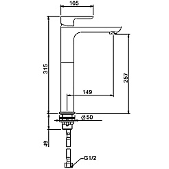 Gappo Смеситель для раковины G48 G1048-2 белый/хром – фотография-4