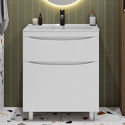 Vivon Тумба под раковину Ostin 70 напольная белая матовая – фотография-5