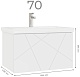 Vigo Тумба с раковиной Geometry 700-0-1 подвесная белая – фотография-29
