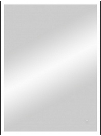 Continent Зеркало Solid Black Led 600x800 – фотография-1
