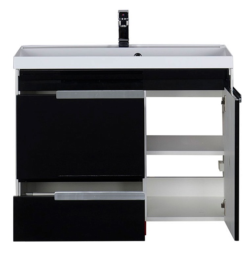 Aquanet Тумба с раковиной "Тиволи 90" черная – картинка-5