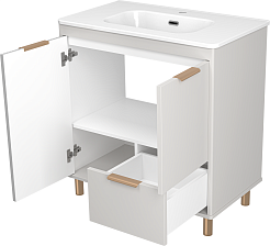 Brevita Тумба под раковину Risacca Crema 80 серая – фотография-6