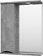 Misty Зеркальный шкаф Атлантик 60 L серый камень – фотография-8
