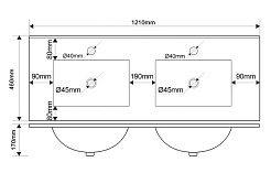 Зов Тумба с раковиной Кито 120 подвесная белая/тростник – фотография-5