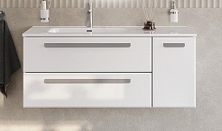 BelBagno Мебель для ванной Eco Cer-N 120-1 L bianco lucido CZR-8095-120-L ручки серые – фотография-3